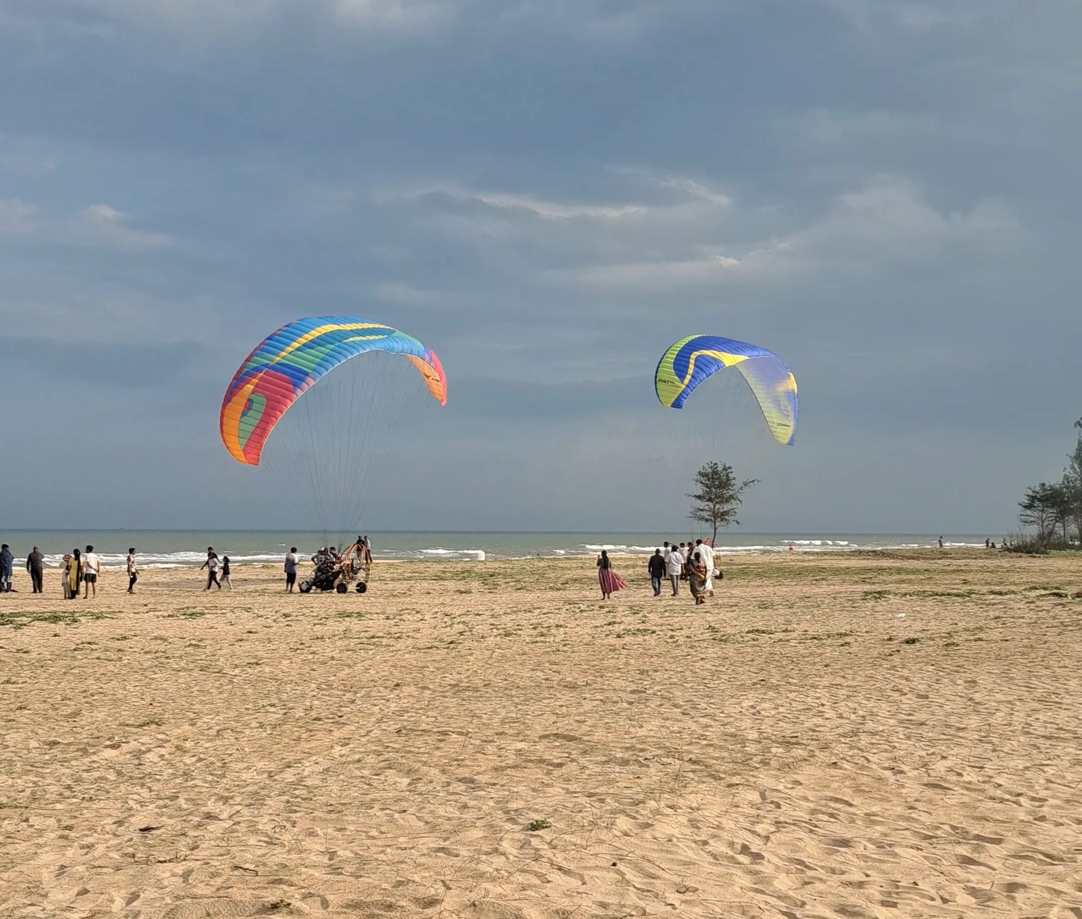 Paramotoring (Powered Paragliding) at Ramapuram Beach